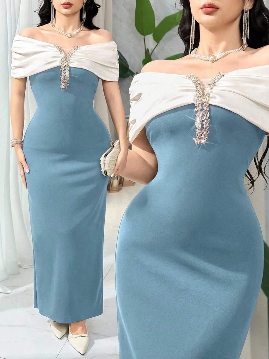 FEYLA NIEBIESKA MAXI SUKIENKA S06__L