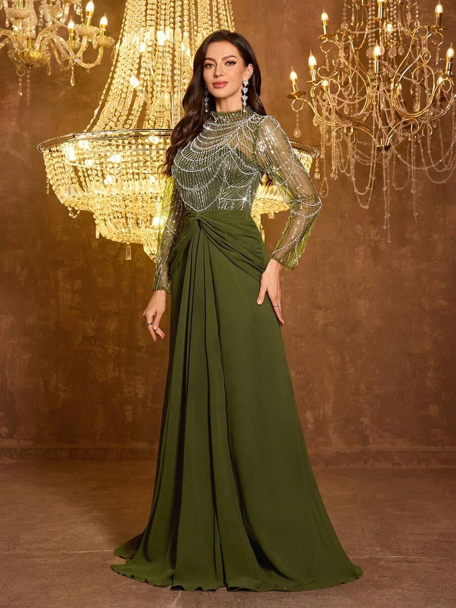 UNITHORSE ZIELONA MAXI SUKIENKA S06__M