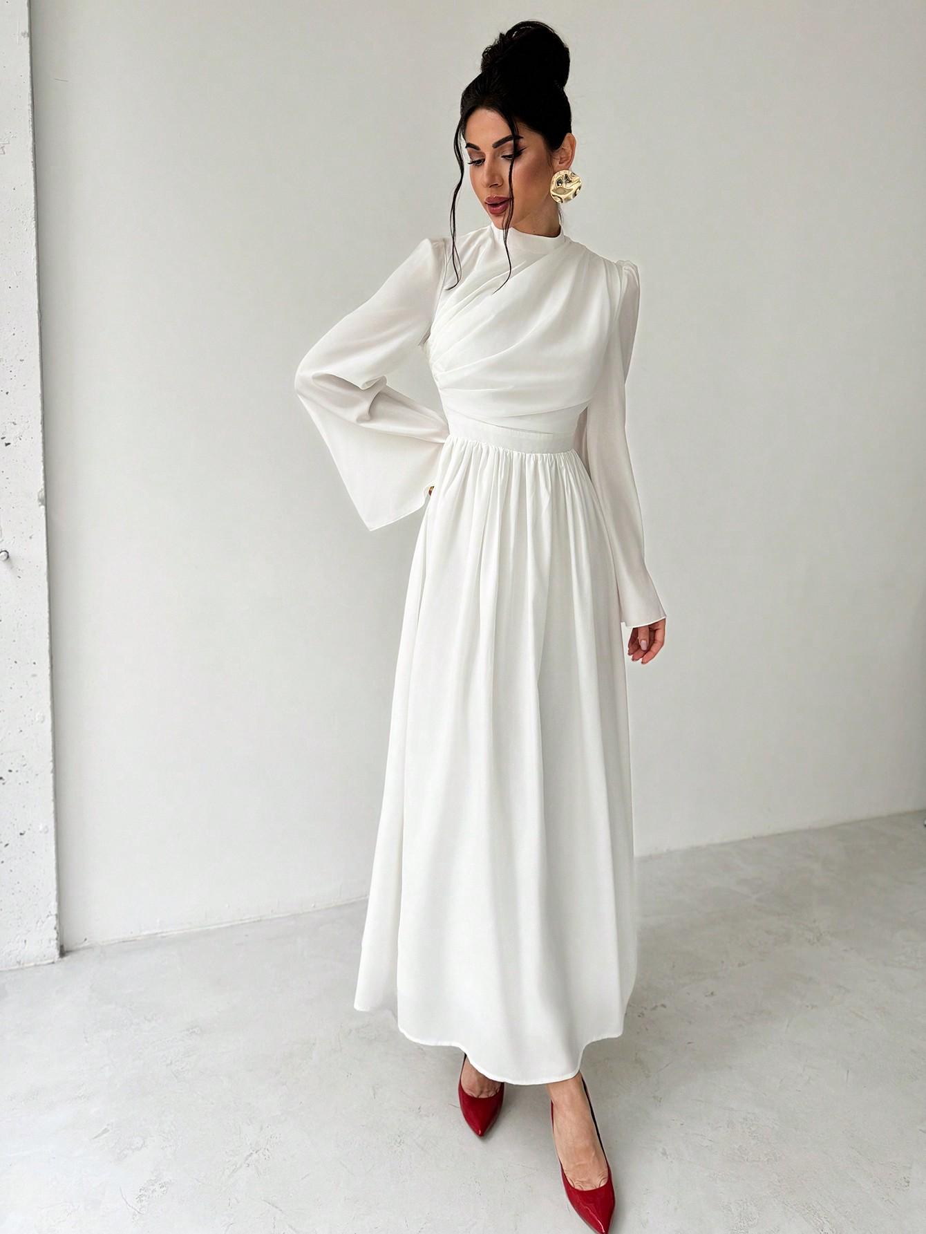 SHEIN BIAŁA SUKIENKA MAXI S06__L