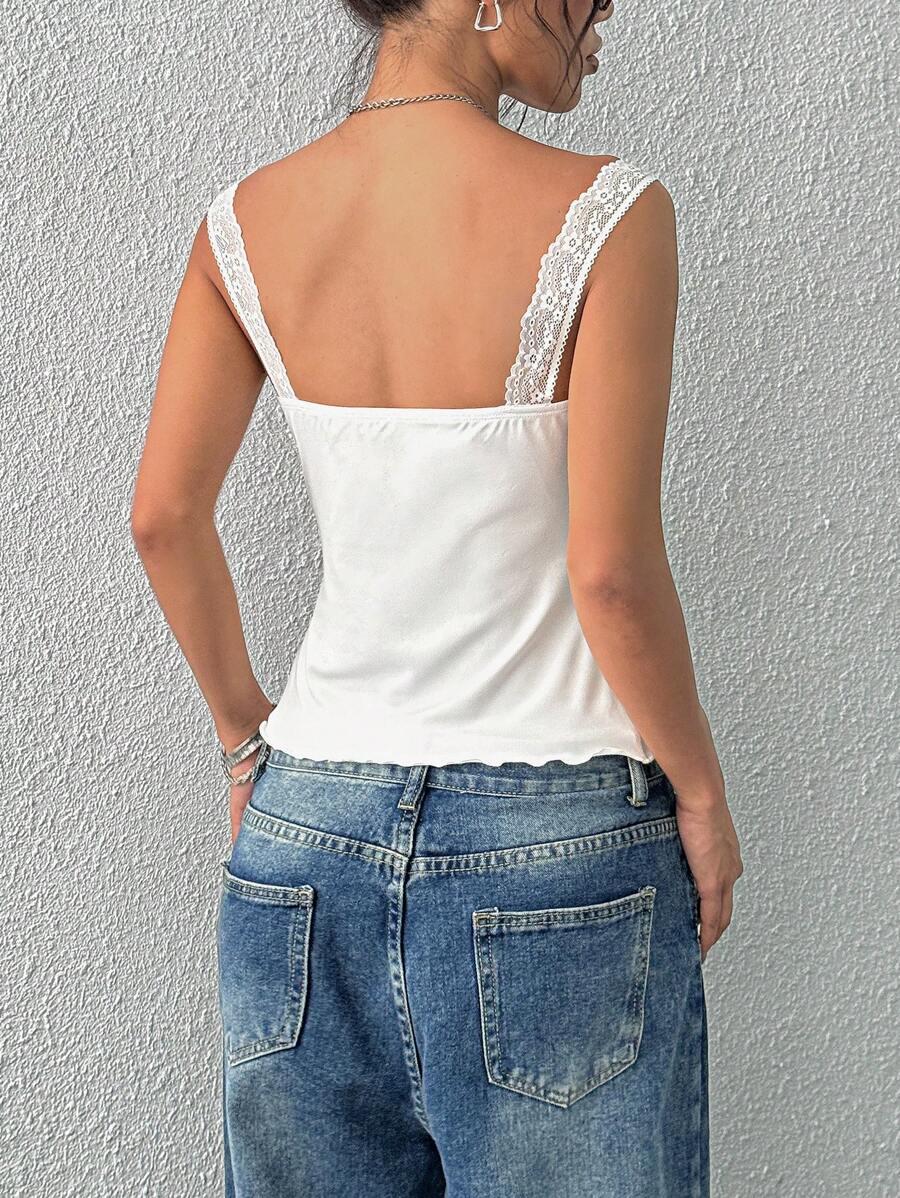 SHEIN BIAŁY TOP KORONKA S06__S