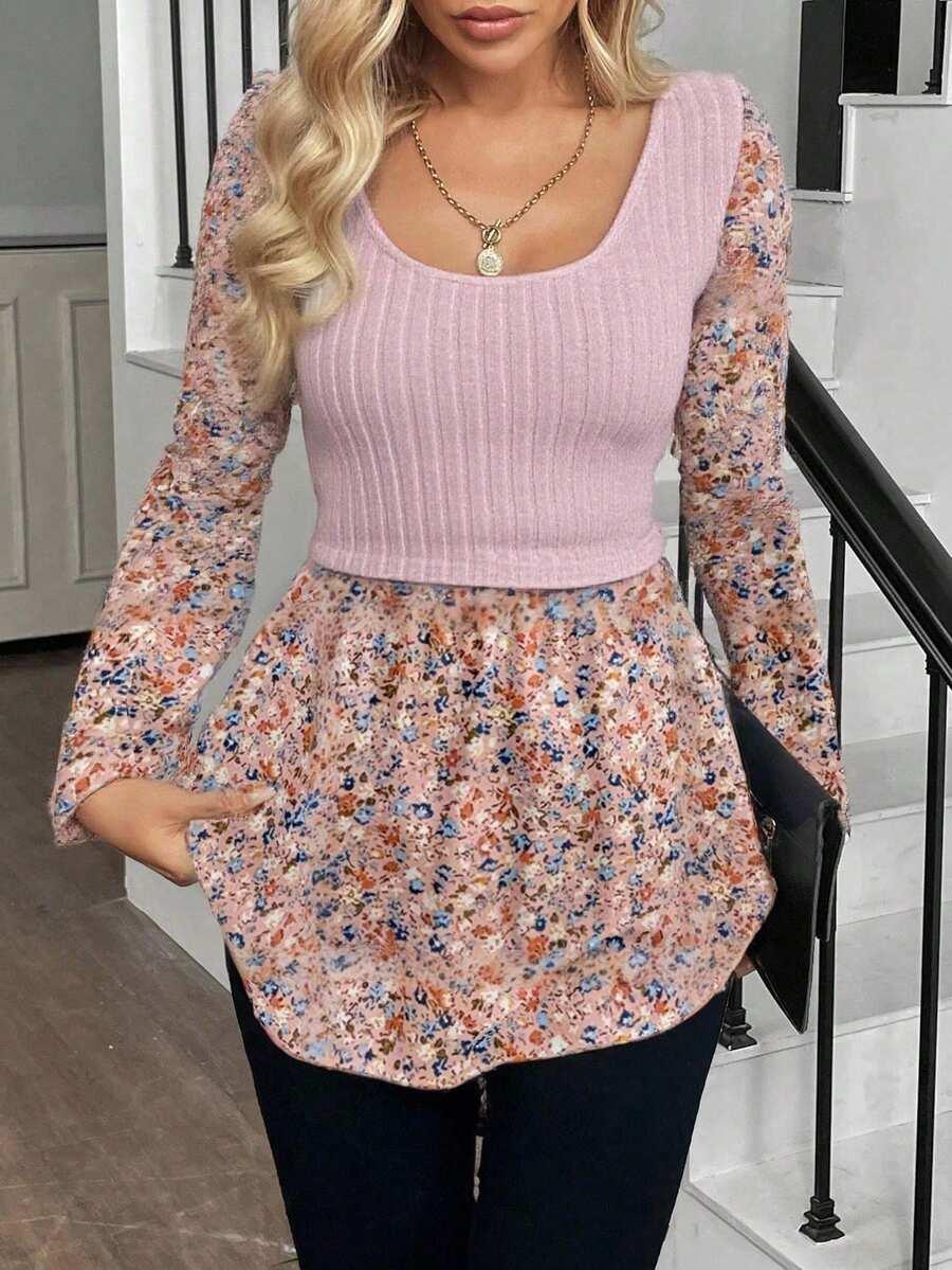 SHEIN BLUZKA DŁUGI RĘKAW S06__L