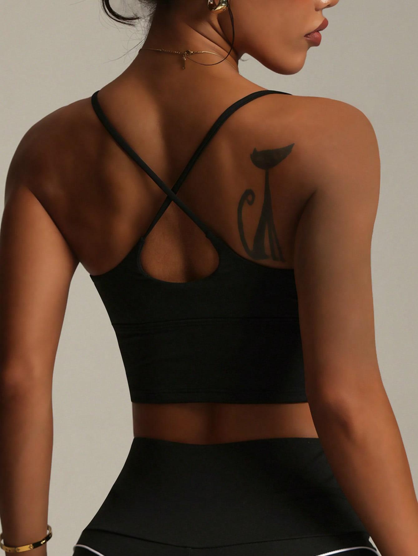 SHEIN CZARNY TOP SPORTOWY S06__XS