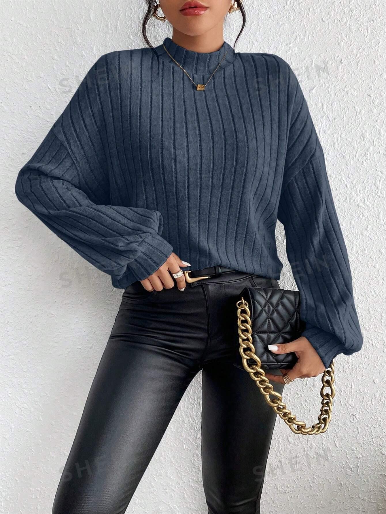 SHEIN NIEBIESKA PRĄŻKOWANA BLUZKA S06__M