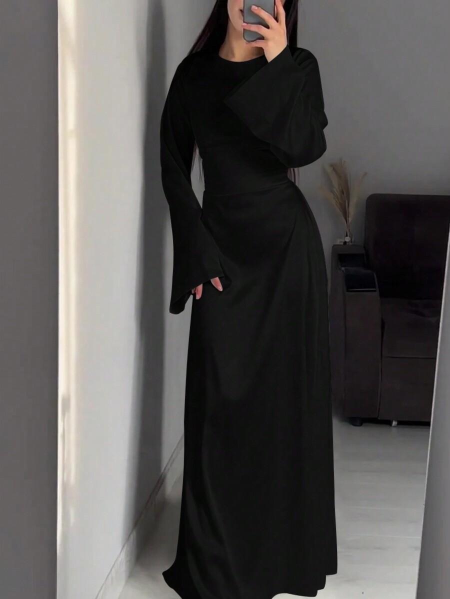 SHEIN SATYNOWA MAXI SUKIENKA