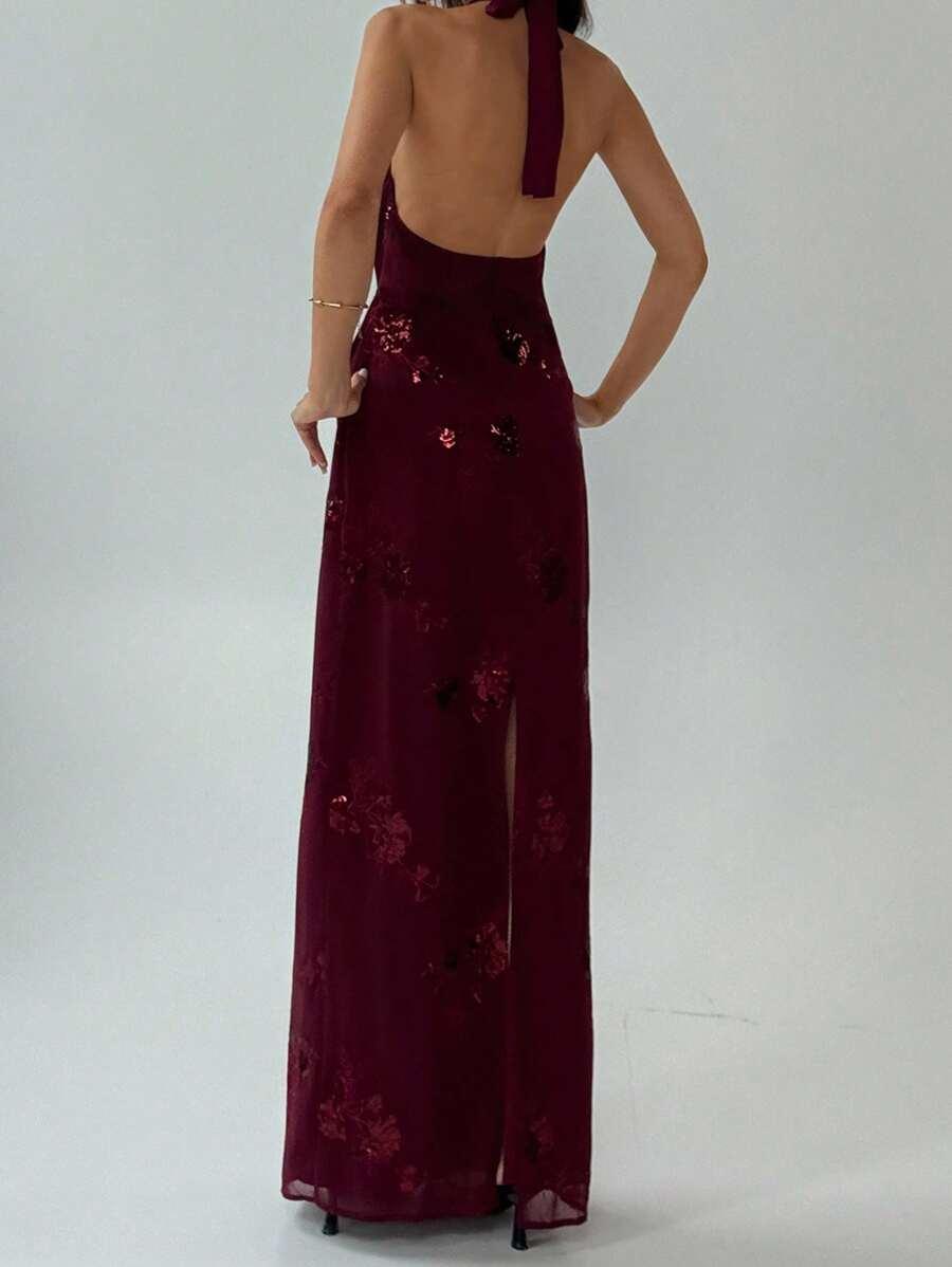 ALORUH CZERWONA MAXI SUKIENKA S06__M