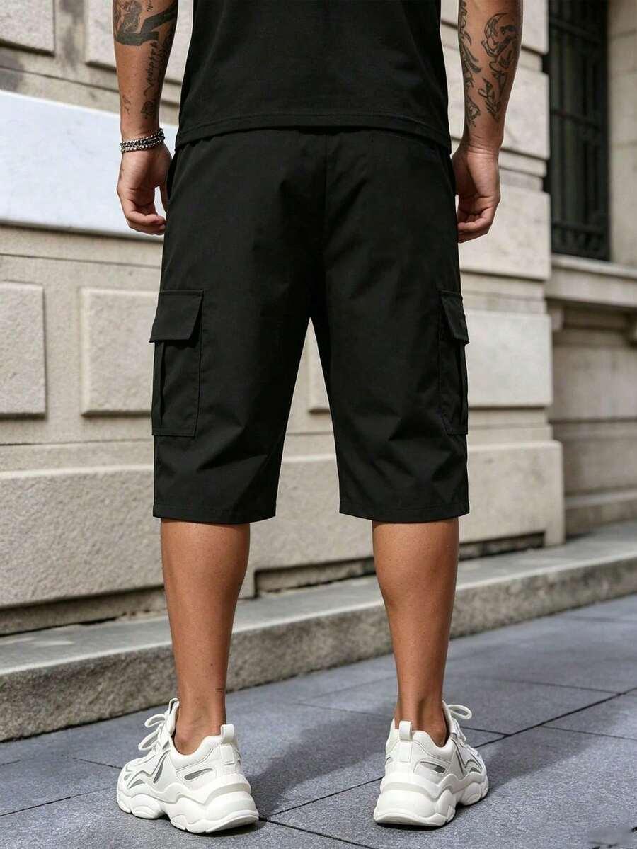 SHEIN CZARNE KRÓTKIE SPODENKI BOJÓWKI PK01__XL