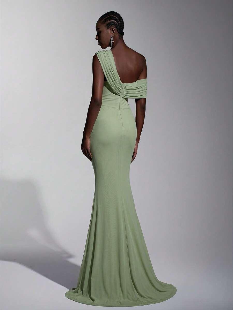 SHEIN ZIELONA MAXI SUKIENKA S06__S