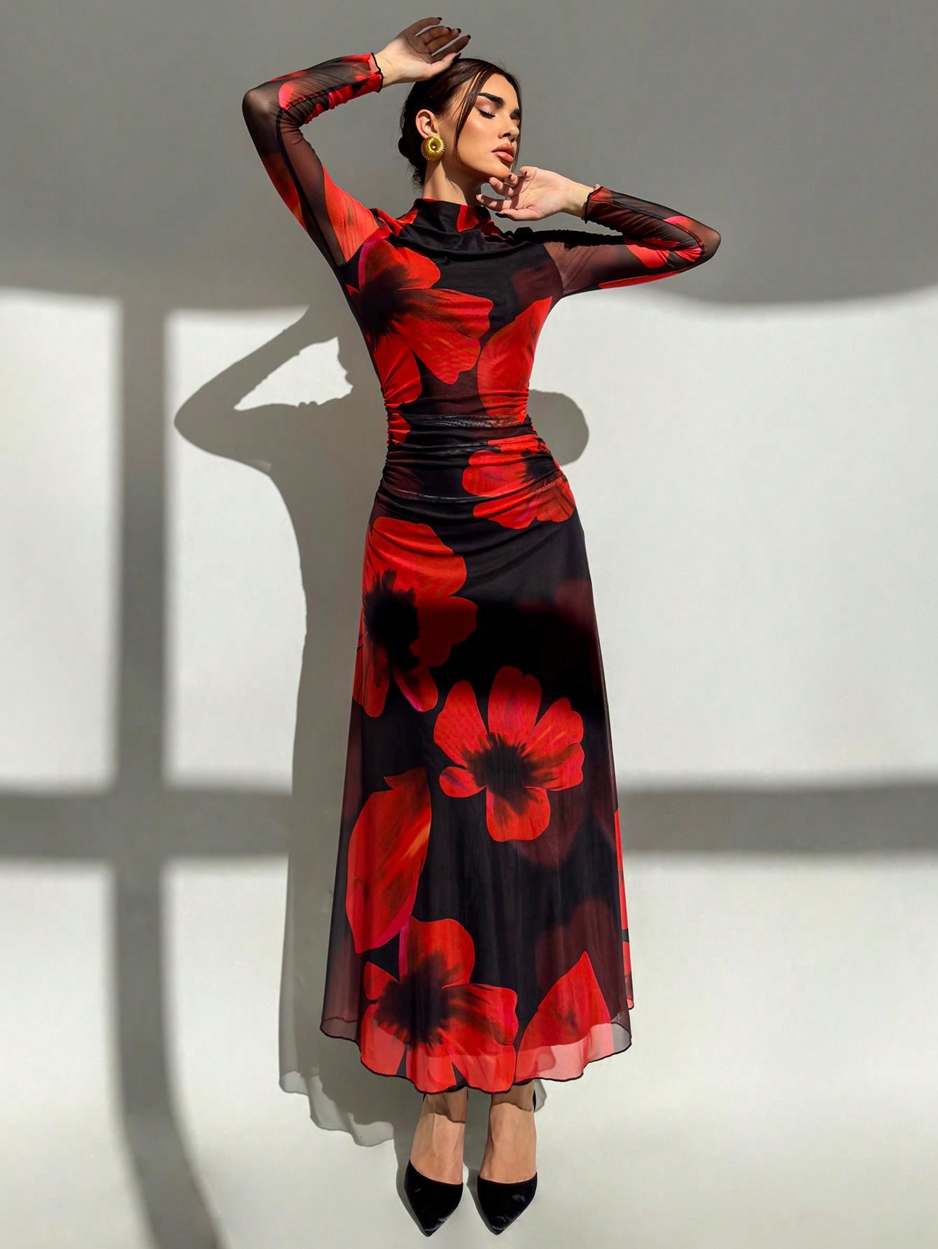 SHEIN MAXI SUKIENKA KWIATY S06__M
