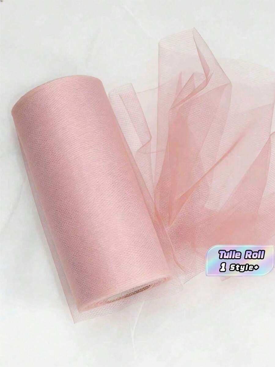 SHEIN RÓŻOWY TIUL W ROLCE S07