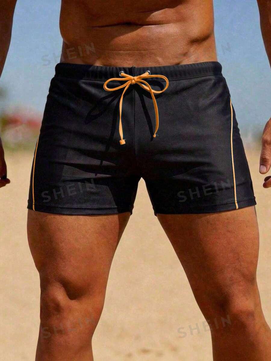 MANFINITY CZARNE KĄPIELÓWKI WIĄZANIE S09__M