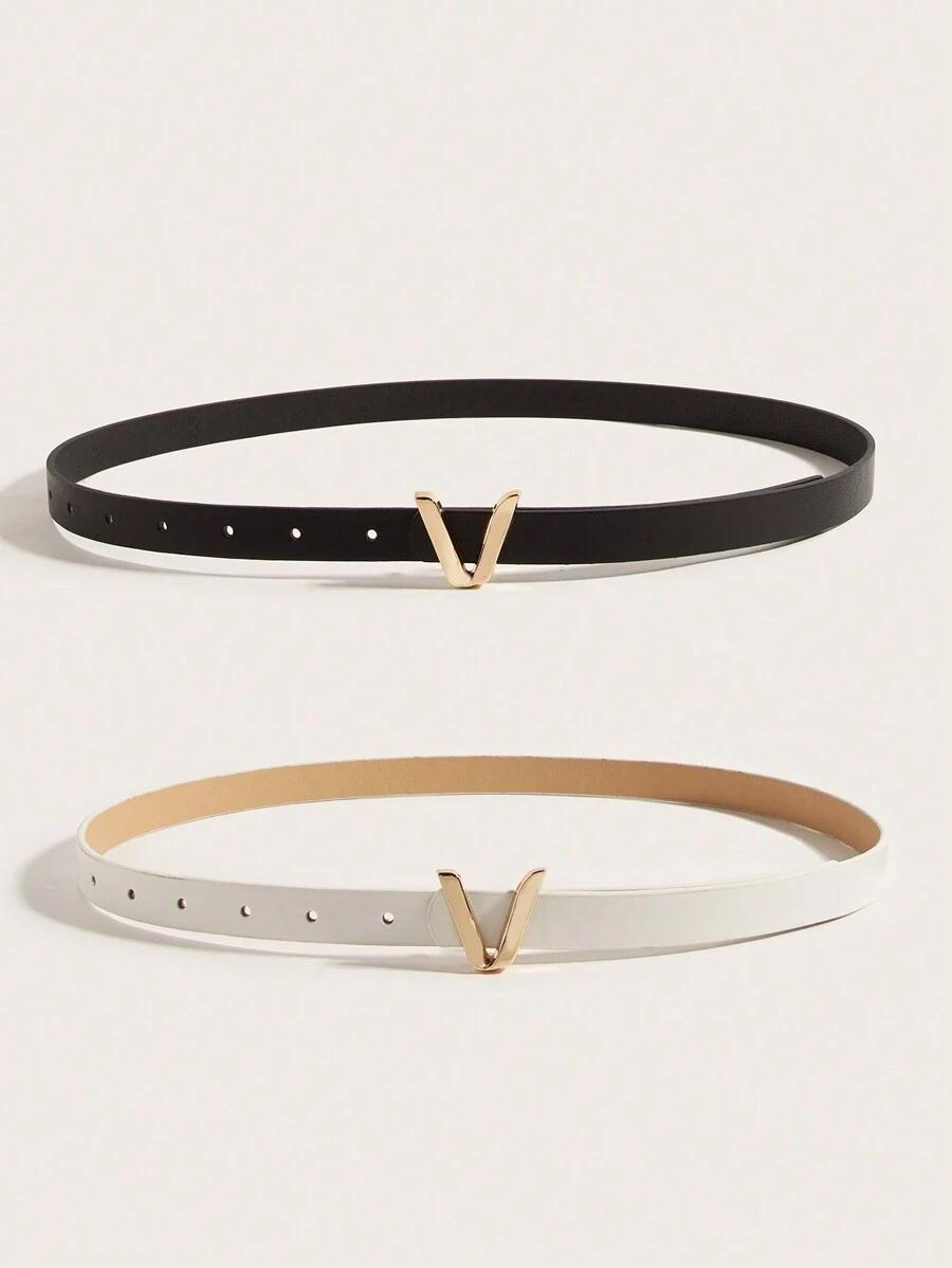 SHEIN PASEK IMITACJA SKÓRY 2-PACK S07__120