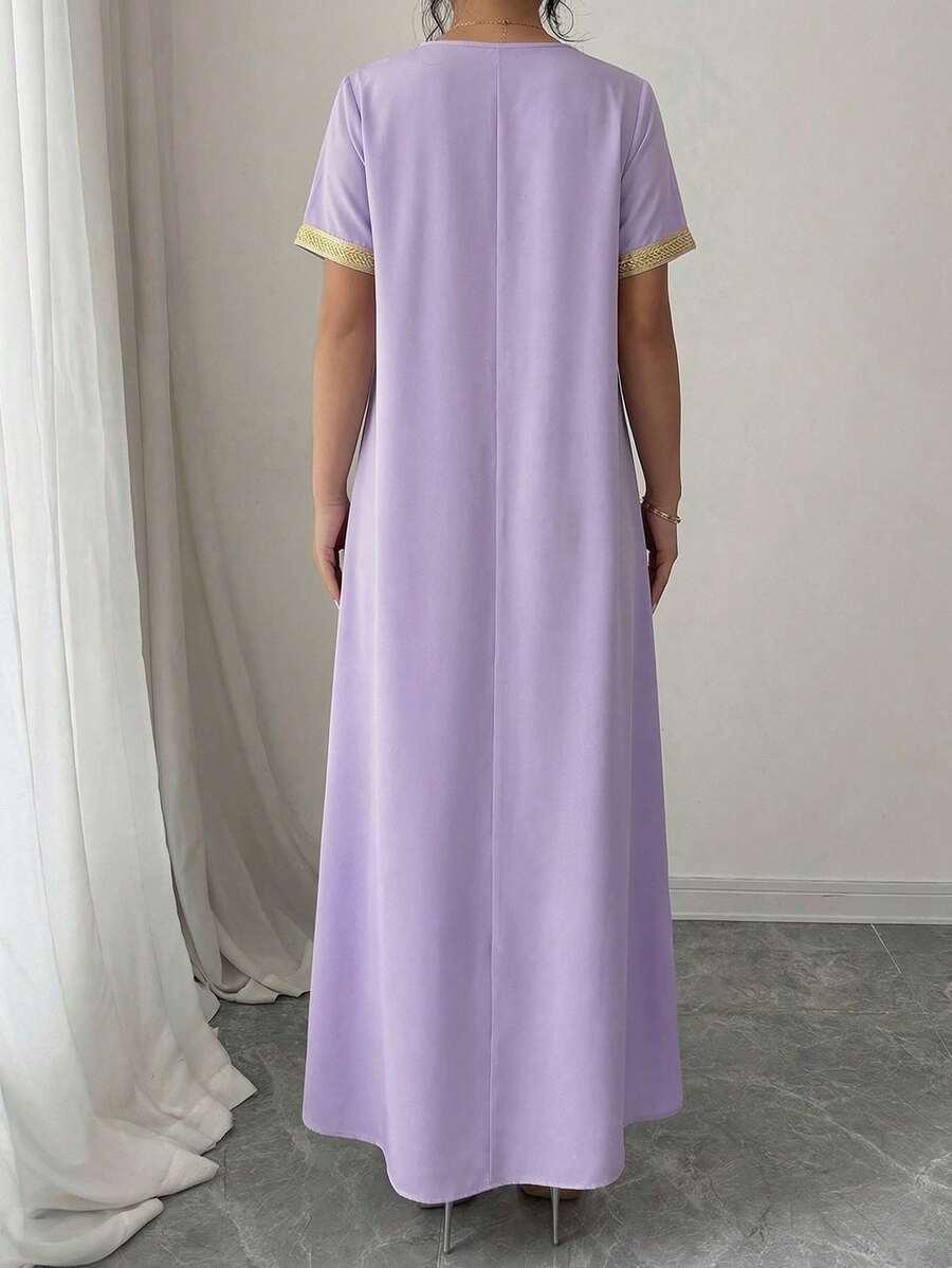 SHEIN FIOLETOWA MAXI SUKIENKA S06__M