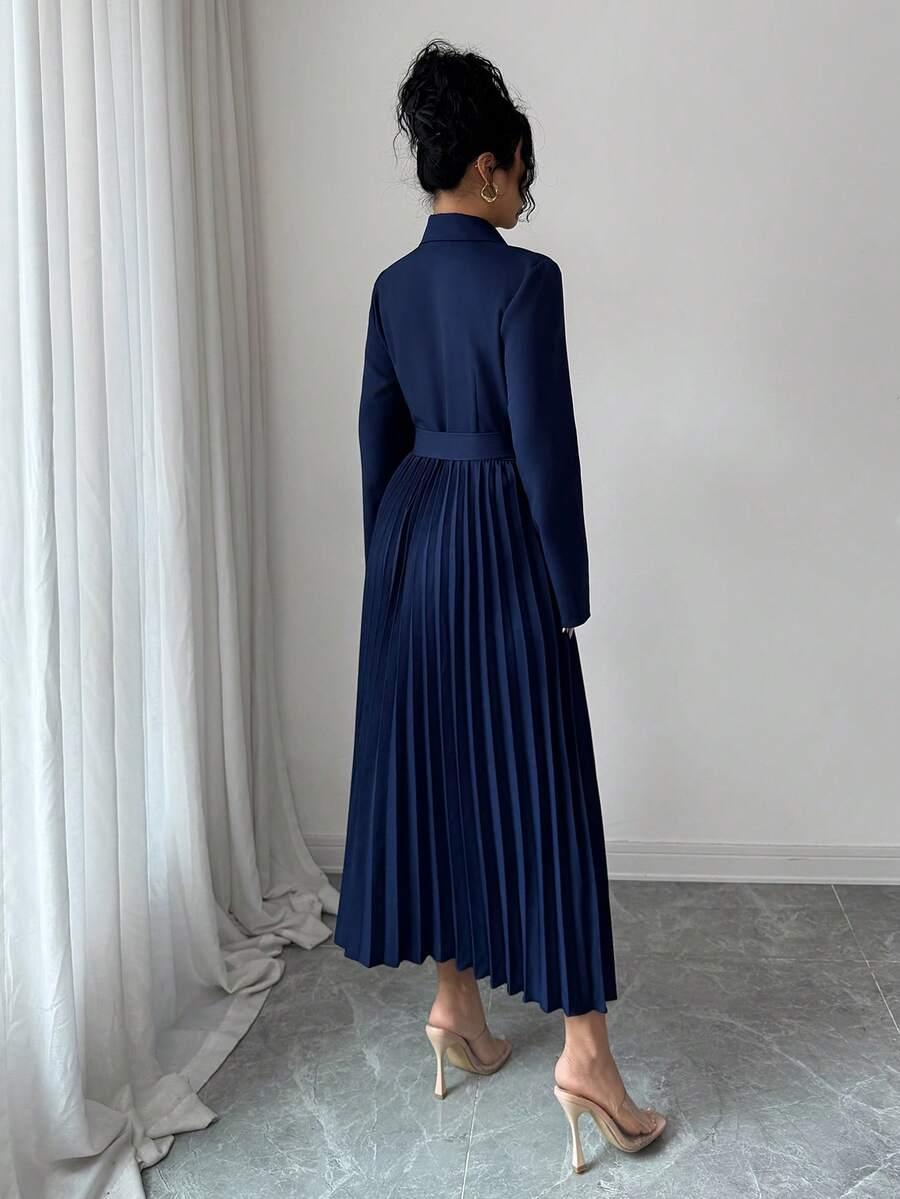 SHEIN GRANATOWA MAXI SUKIENKA S06__M