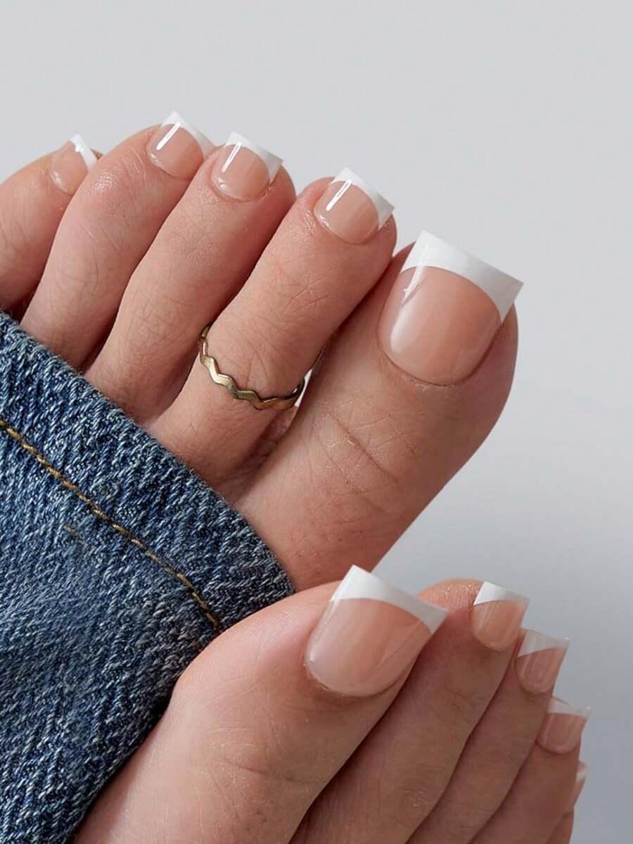 SHEIN SZTUCZNE PAZNOKCIE TIPSY FRENCH 150SZT S07
