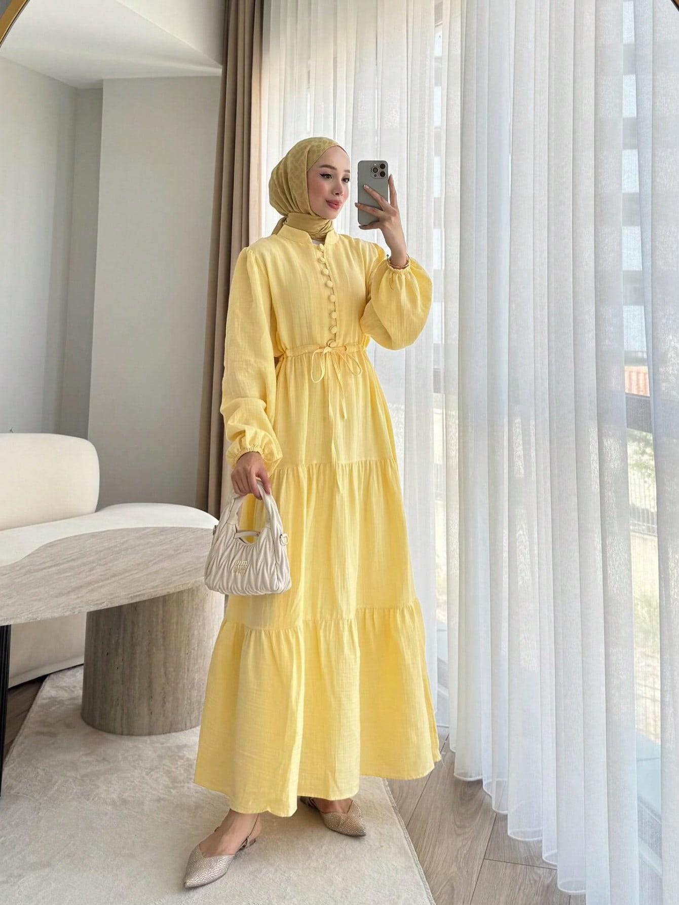 SHEIN ŻÓŁTA MAXI SUKIENKA S06__XL