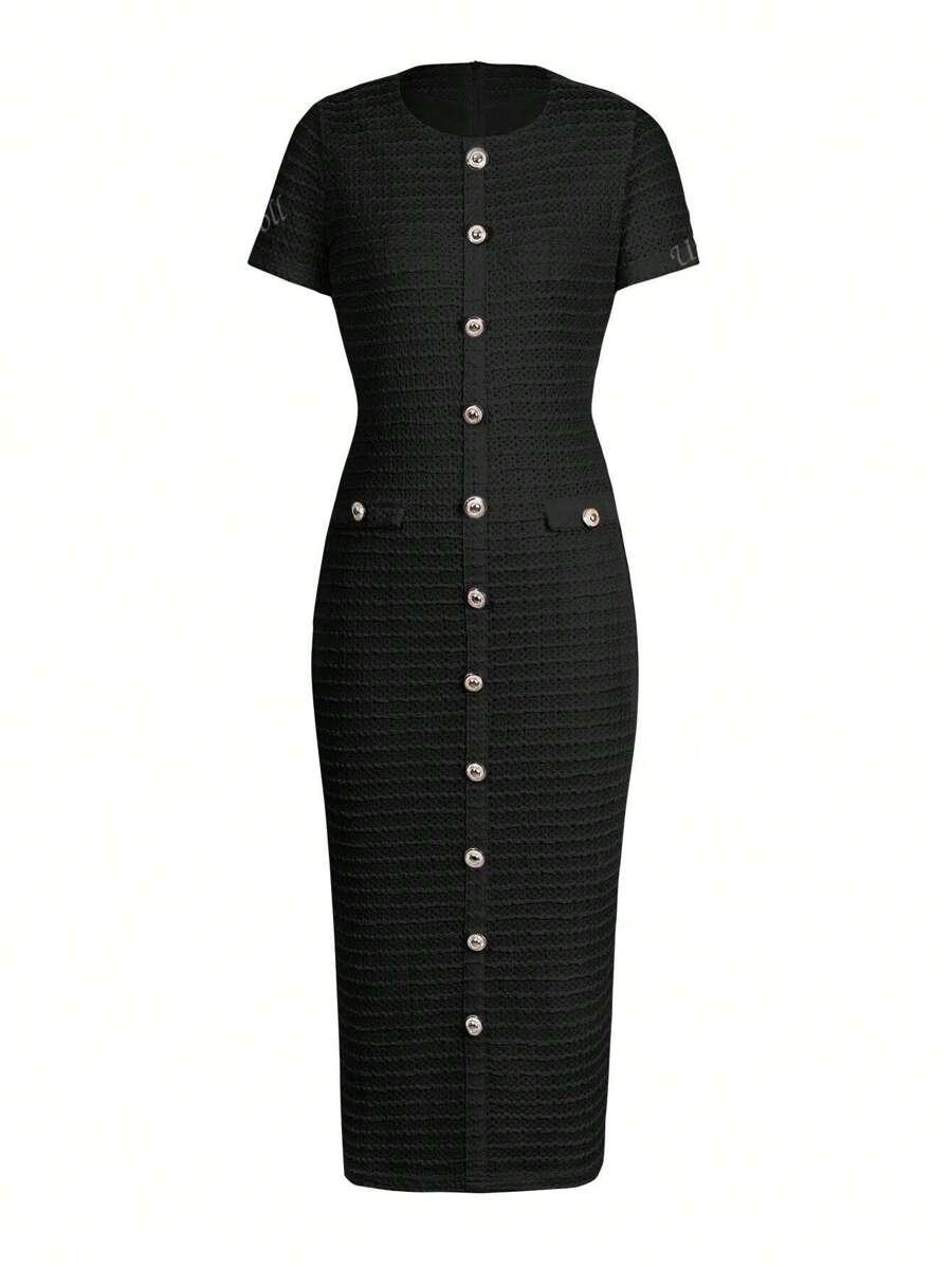 SHEIN CZARNA MAXI SUKIENKA S06__XL