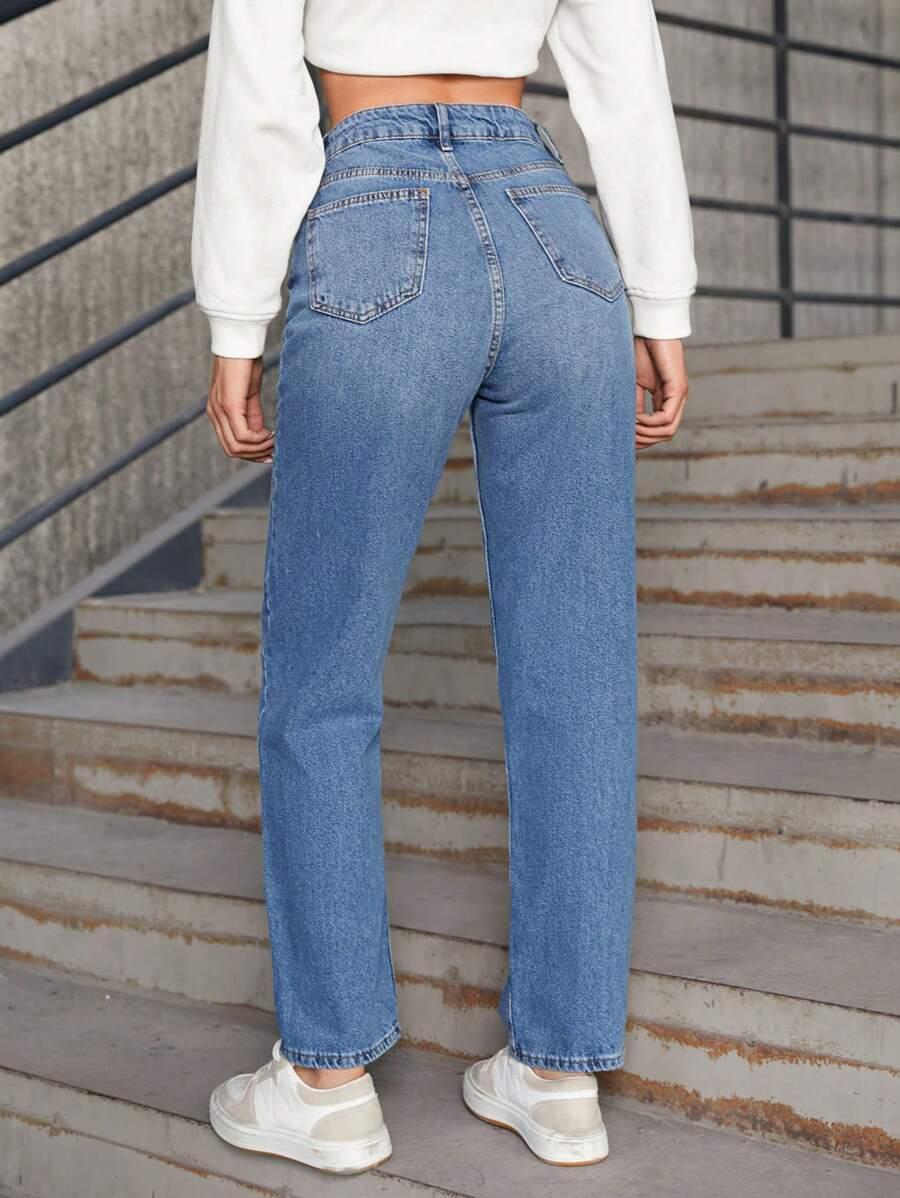 EURMUSE NIEBIESKIE SPODNIE JEANS S06__S