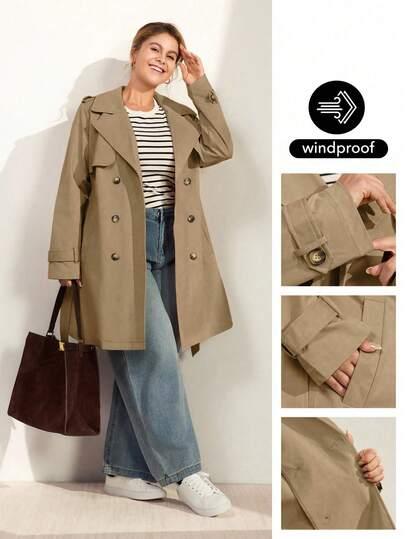 SHEIN BEŻOWY PŁASZCZ TRENCZ W01__52