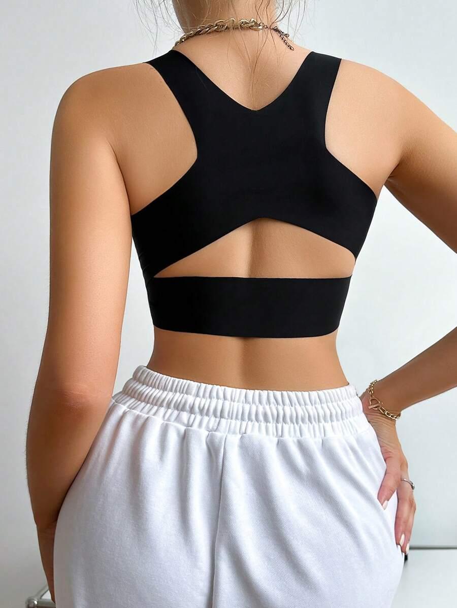 SHEIN CZARNY BIUSTONOSZ BEZSZWOWY S06__M
