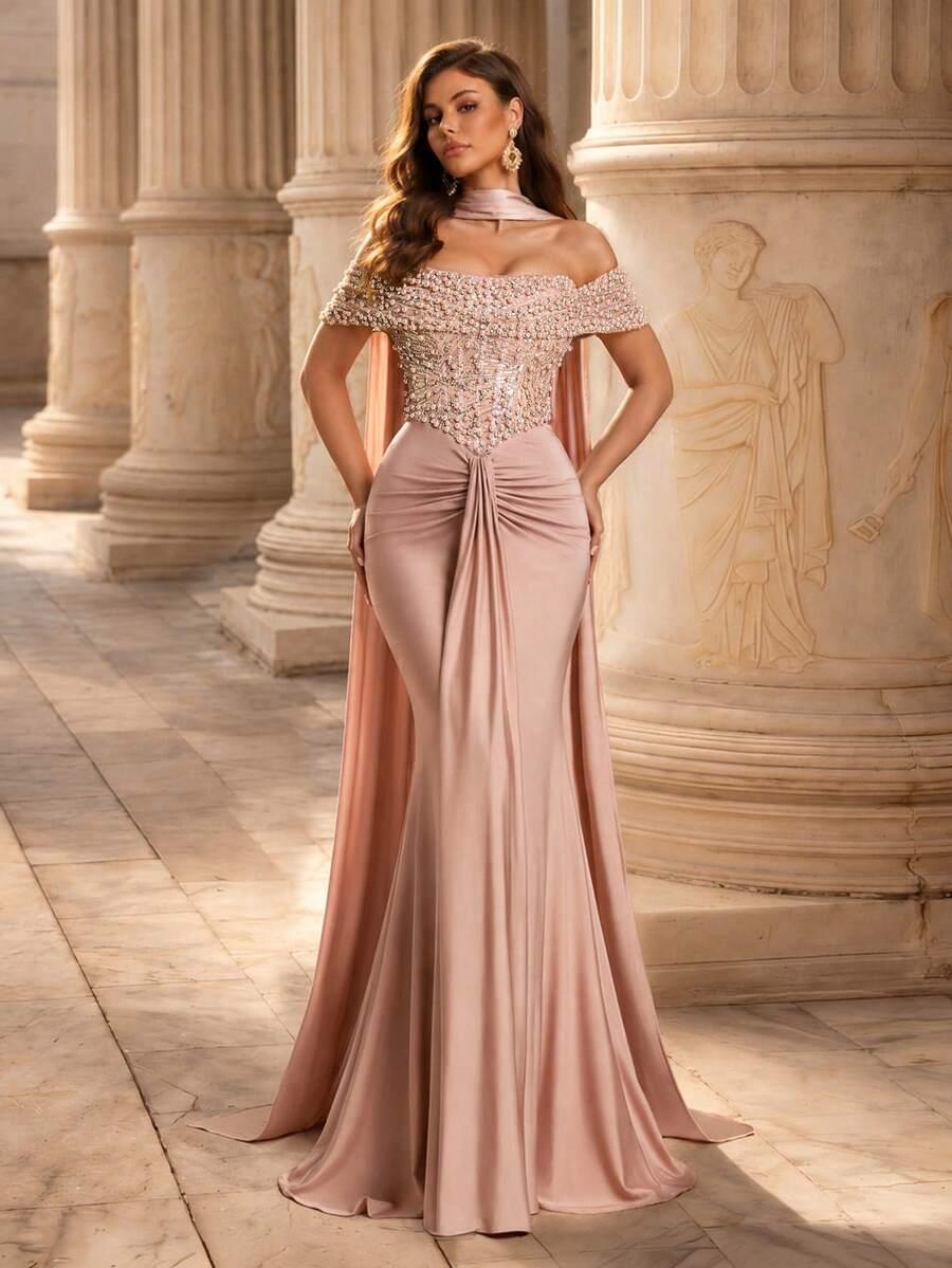 GLAMRAE MAXI SUKIENKA ZDOBIENIE S09__XS