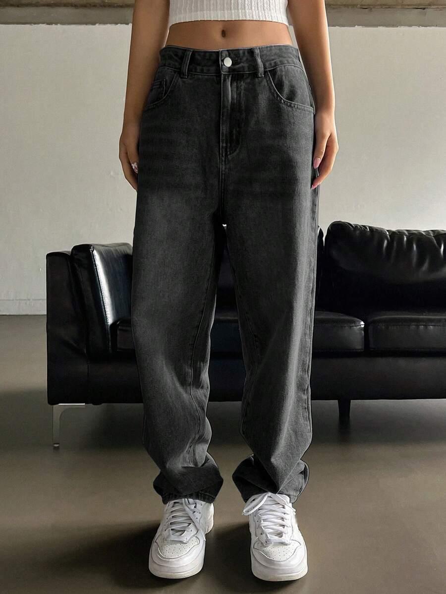 SHEIN SZARE SPODNIE JEANS S06__M
