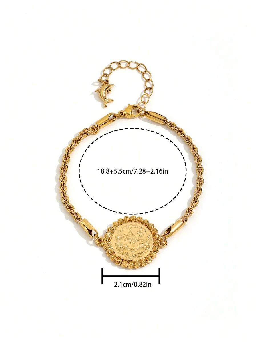 SHEIN ZŁOTA BRANSOLETKA ZDOBIENIE S07