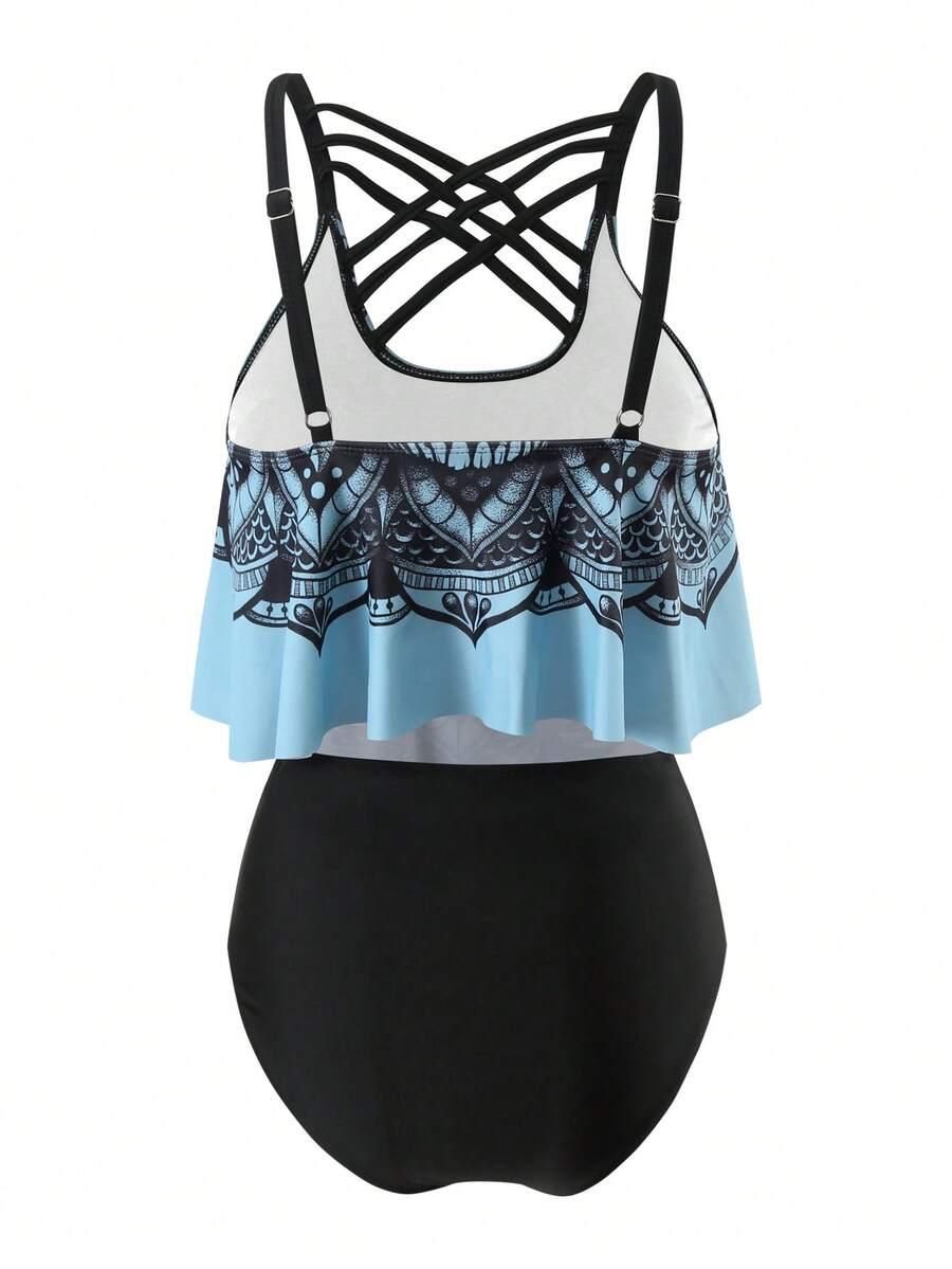SHEIN DWUCZĘŚCIOWY STRÓJ KĄPIELOWY WZÓR S09__46