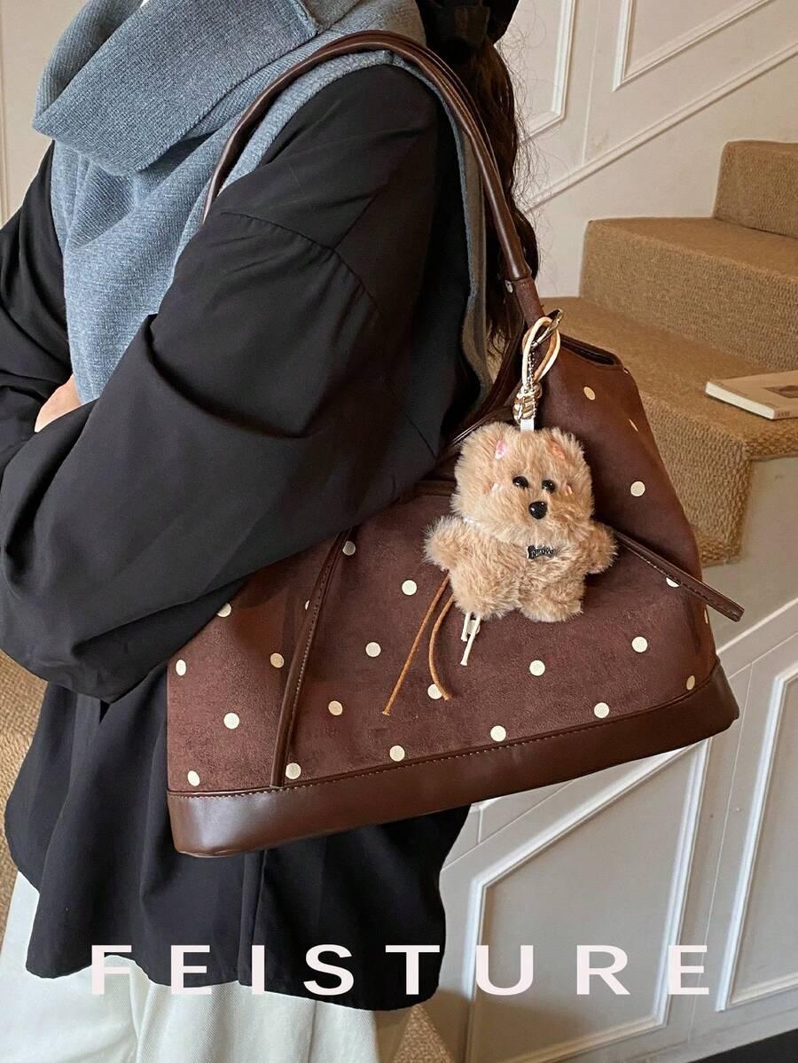 SHEIN BRĄZOWA TOREBKA NA RAMIĘ S07__37X14X29