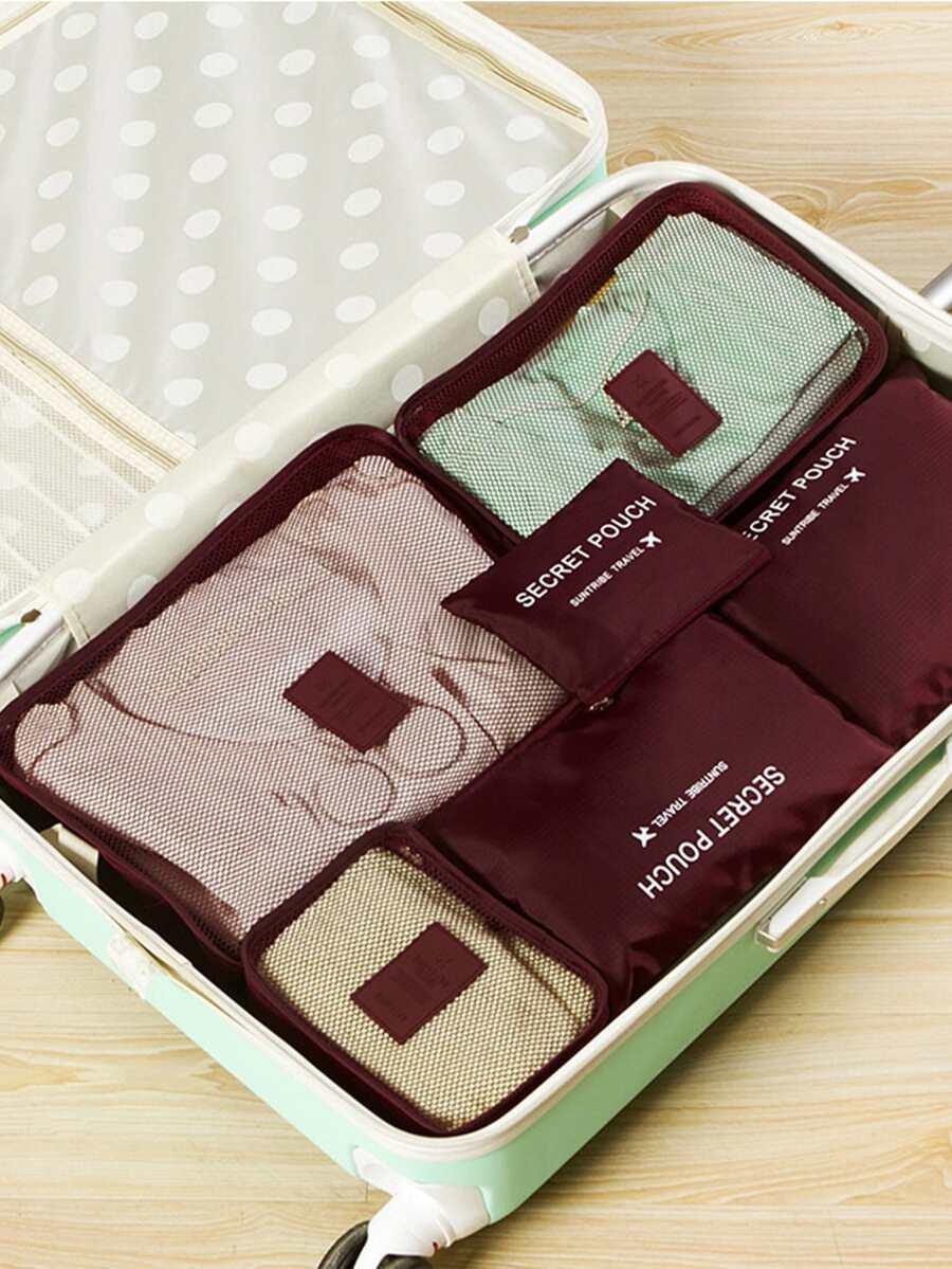 SHEIN BORDOWY ZESTAW ORGANIZERÓW PODRÓŻNYCH S07__6-PACK