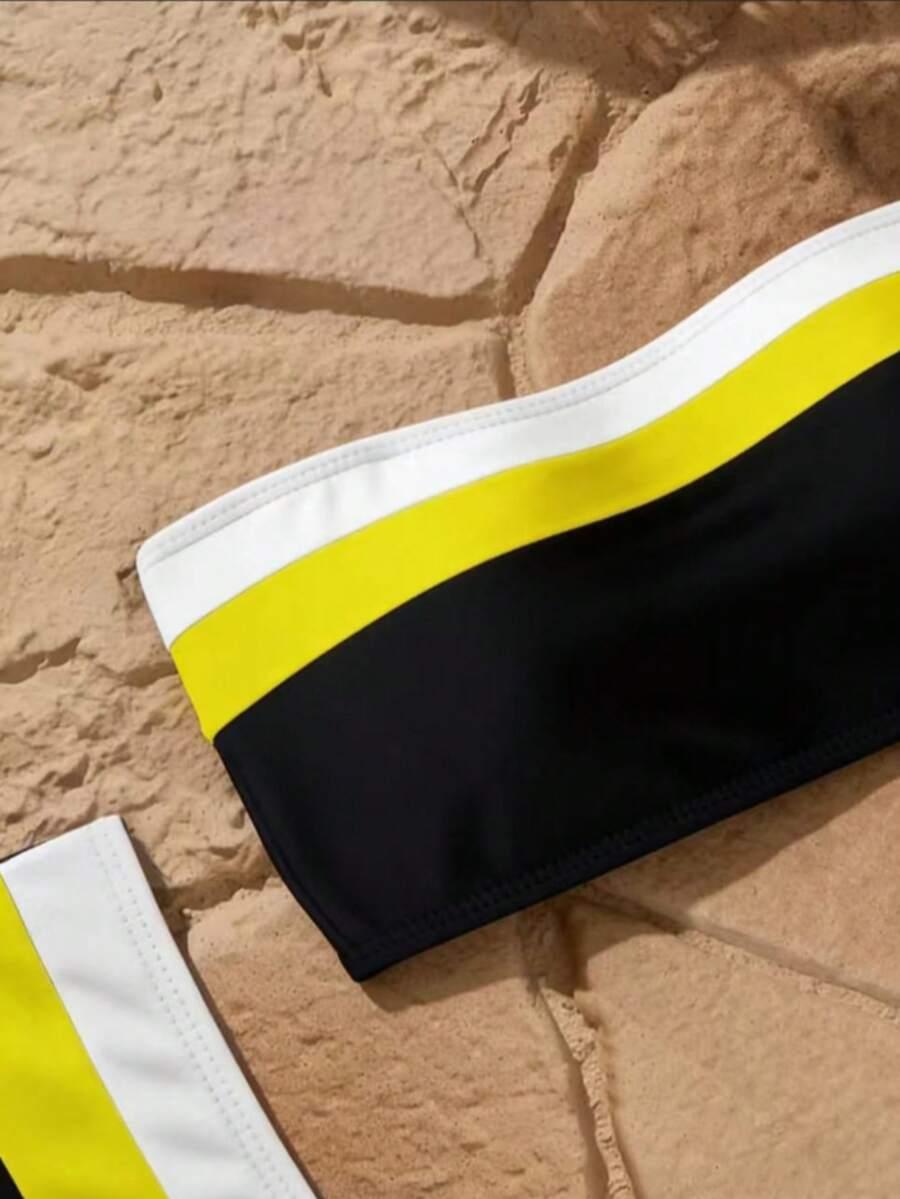 SHEIN DWUCZĘŚCIOWY STRÓJ KĄPIELOWY S09__M