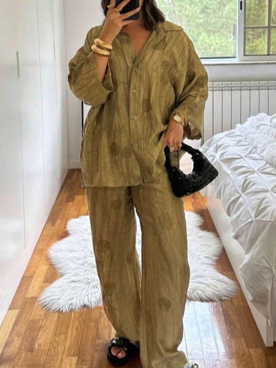 SHEIN ZIELONE SPODNIE WIĄZANIE S06__M