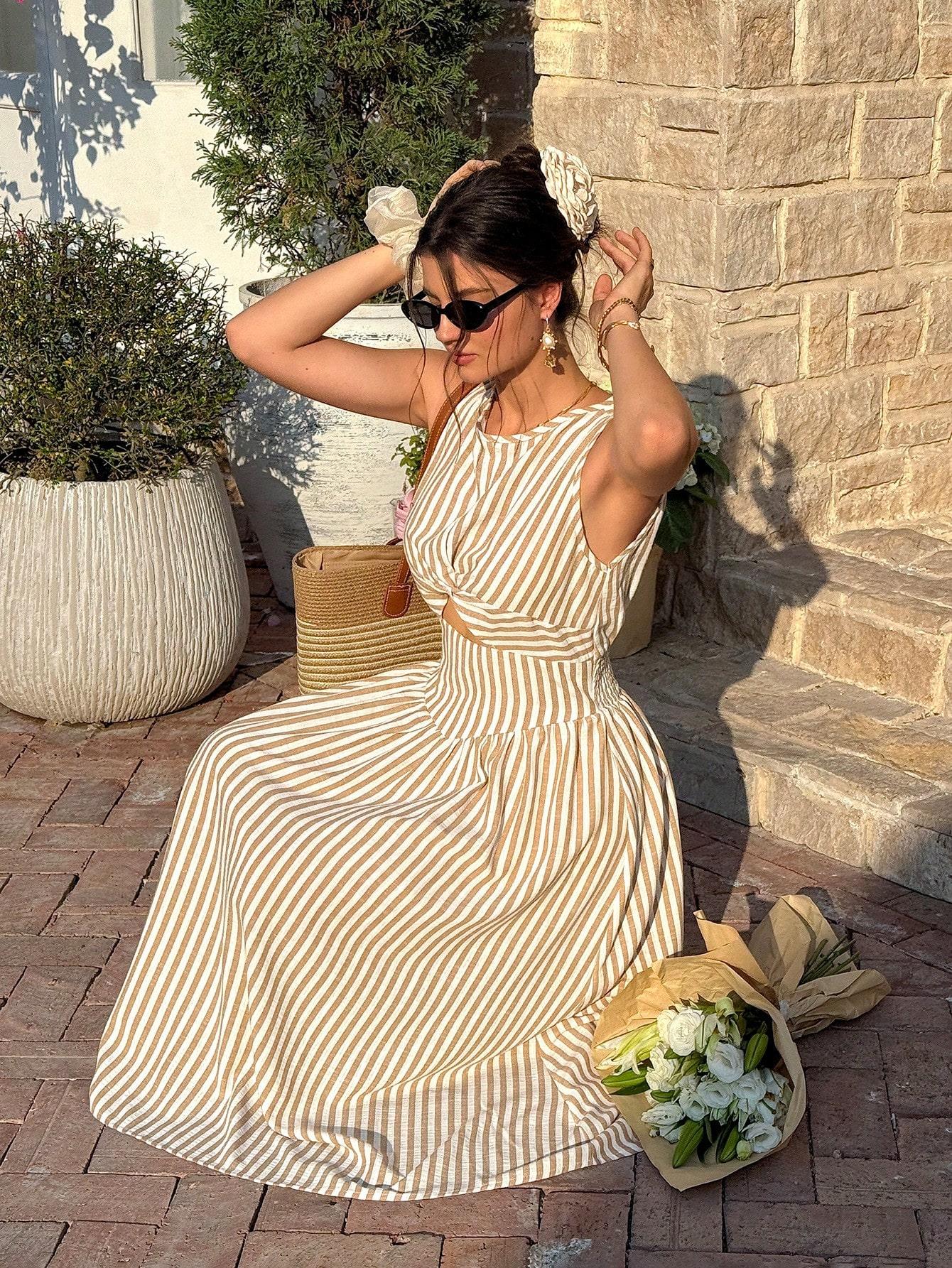 SHEIN SUKIENKA W PASKI WYCIĘCIE S09__S