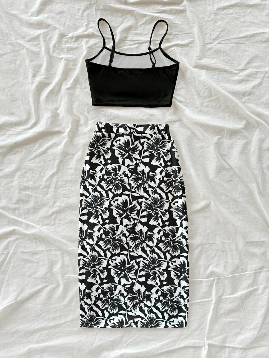 SHEIN TOP SPÓDNICA KOMPLET S06__XS