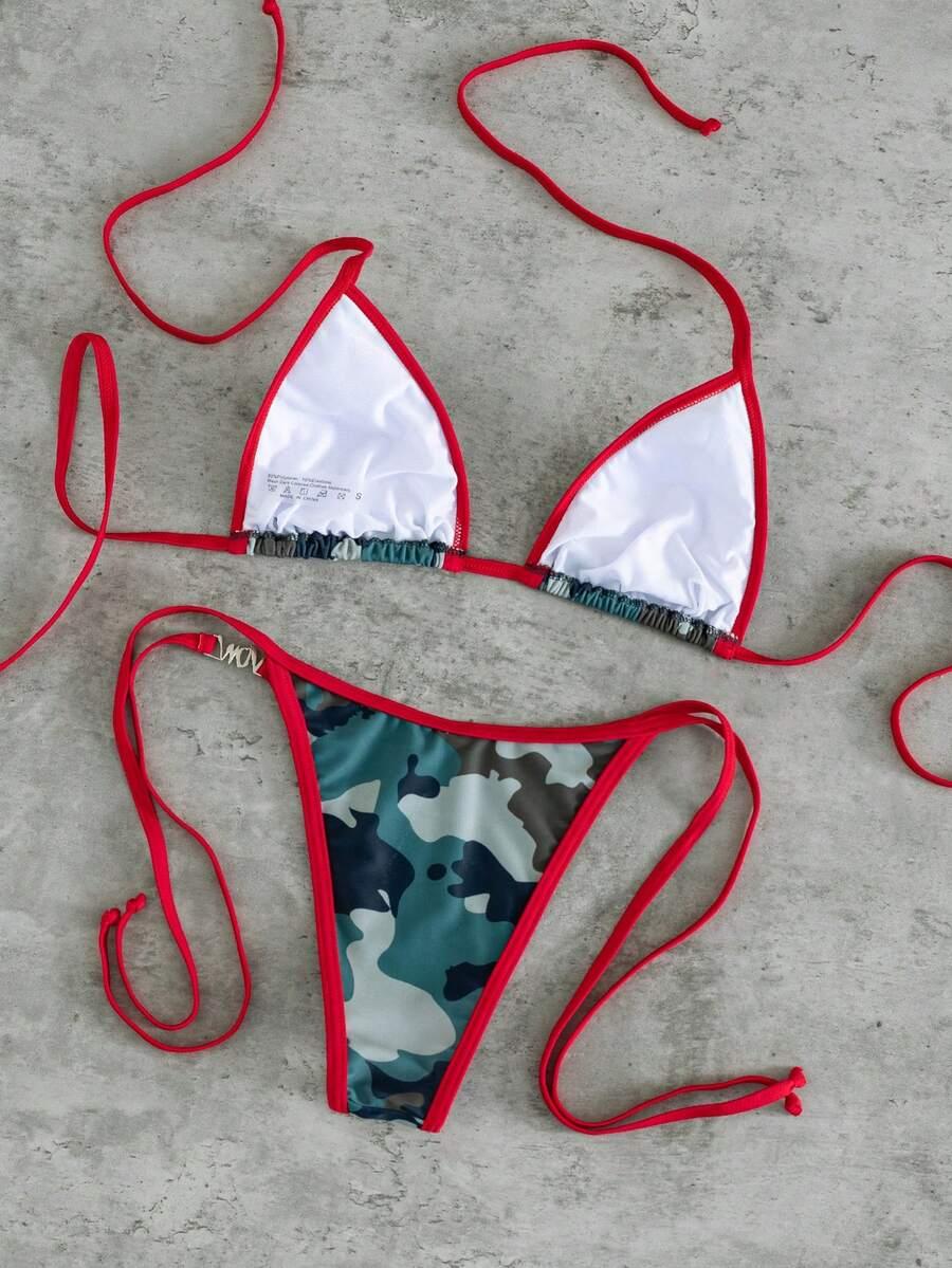 SHEIN DWUCZĘŚCIOWY STRÓJ KĄPIELOWY WZÓR S09__S