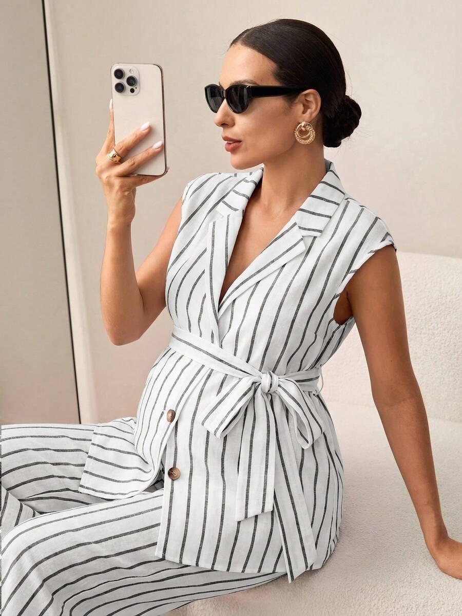 SHEIN CIĄŻOWY KOMPLET BLUZKA SPODNIE S06__M