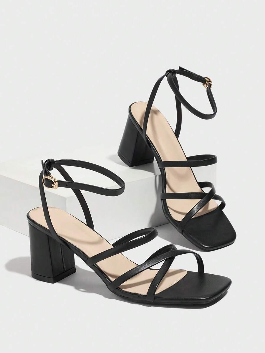 SHEIN CZARNE SANDAŁY OBCAS S06__41