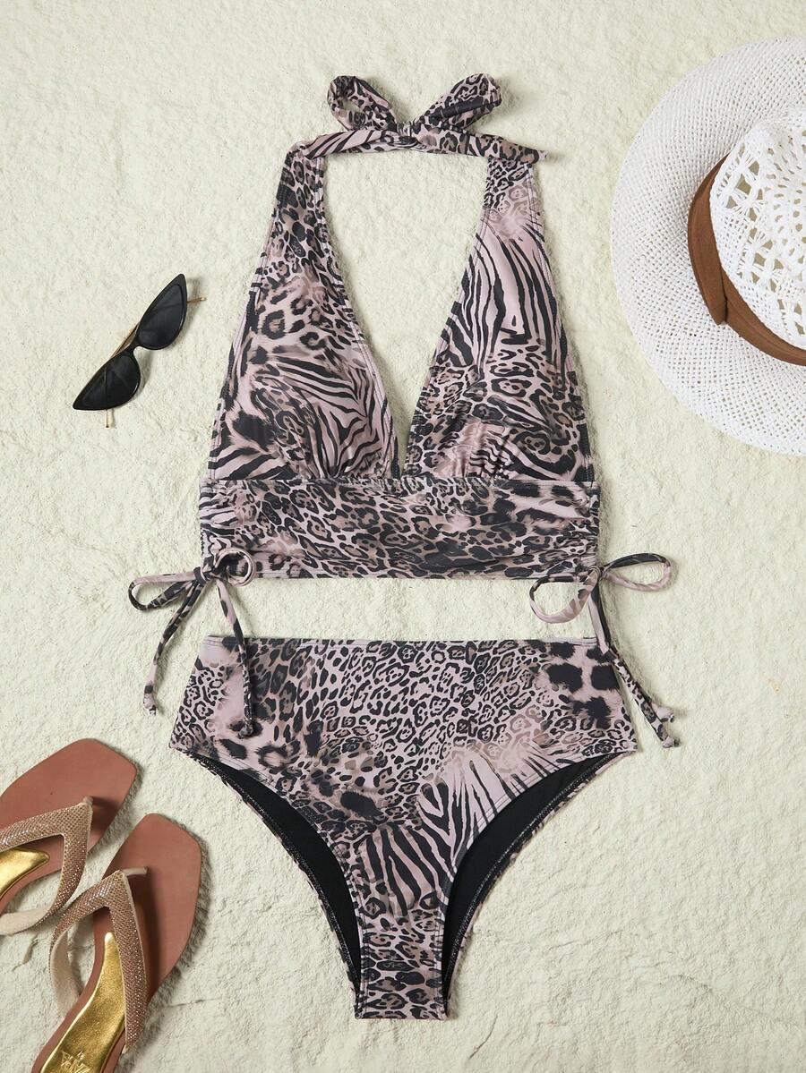 SWIM LUSHOIRE DWUCZĘŚCIOWY STRÓJ KĄPIELOWY ANIMAL PRINT S09__M