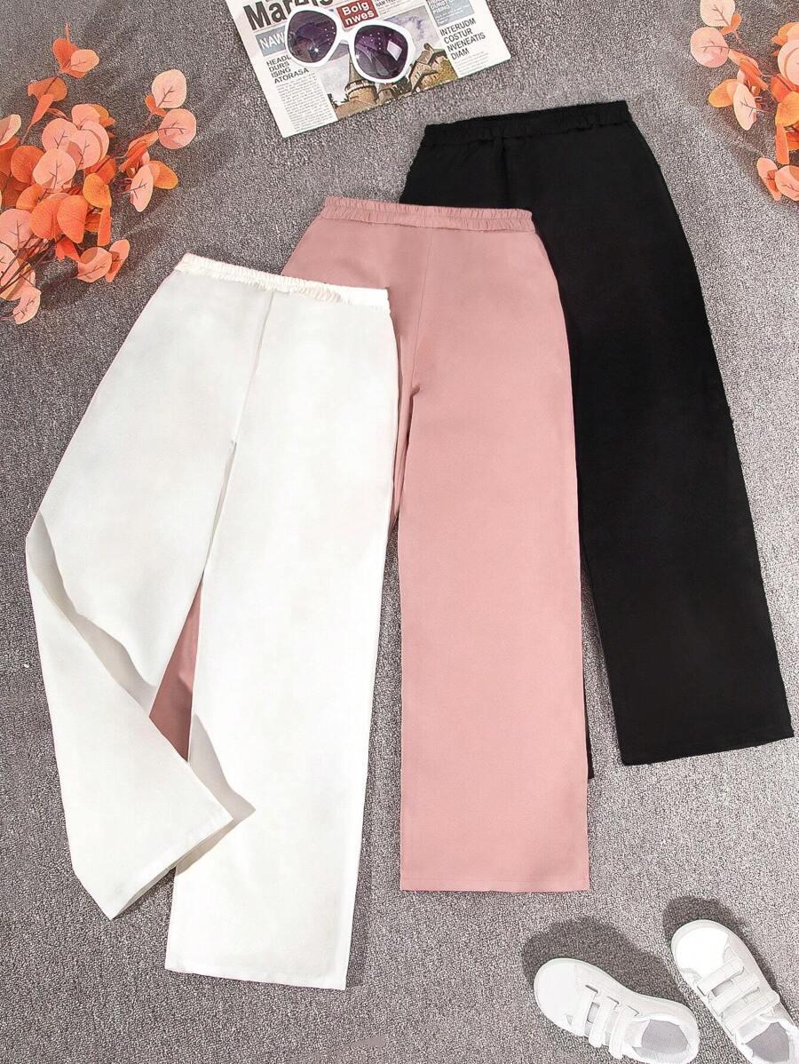 SHEIN DŁUGIE SPODNIE 3-PACK S06__134/140