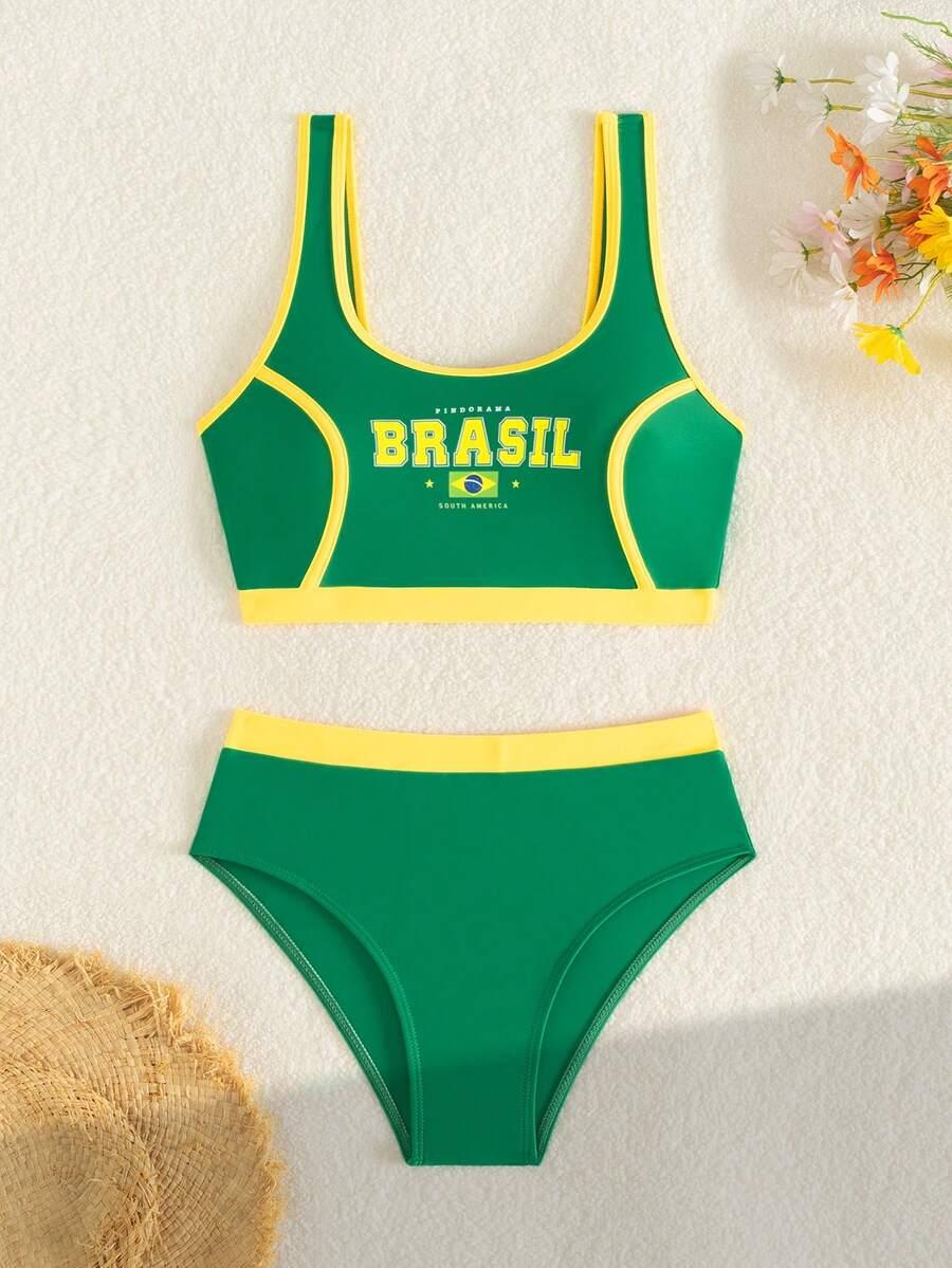 SWIM SPRTY DWUCZĘŚCIOWY STRÓJ KĄPIELOWY S09__XL