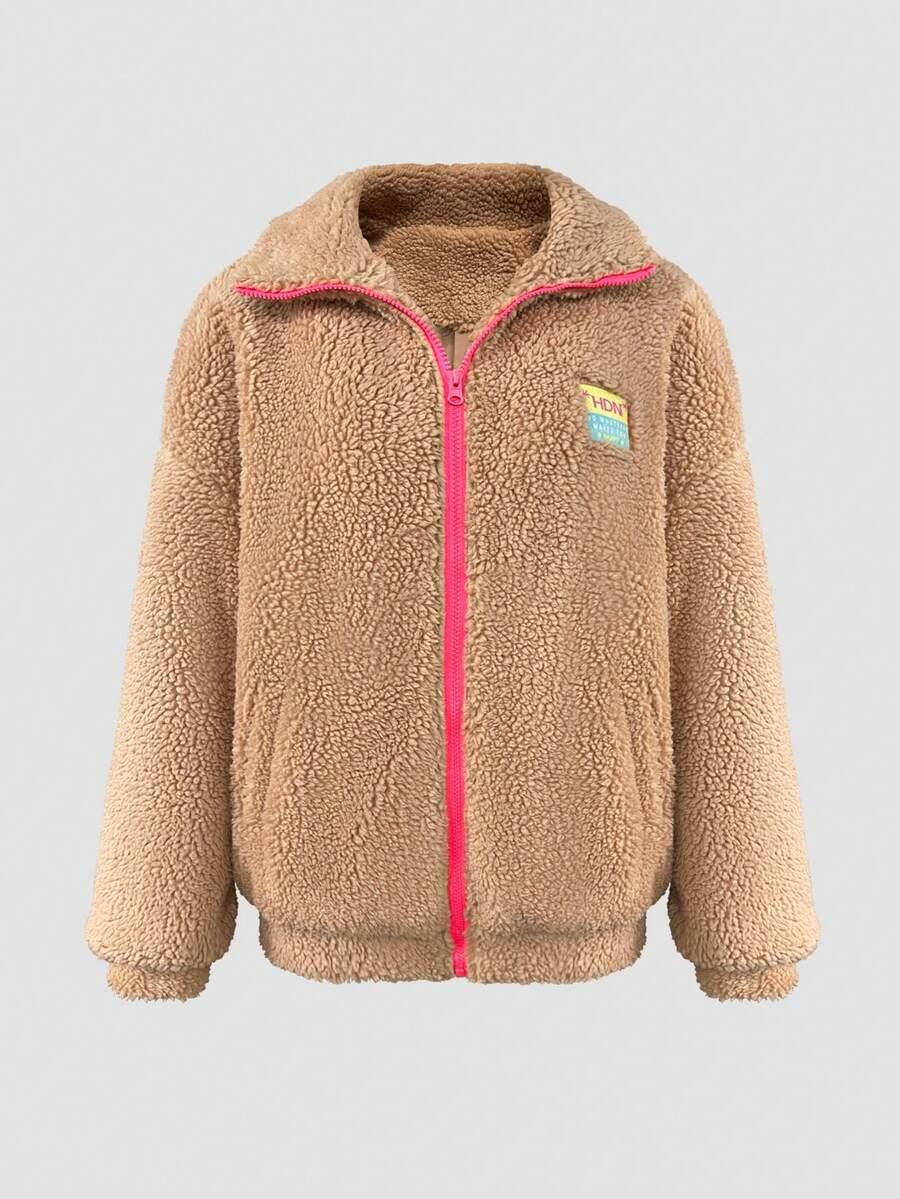 SHEIN BRĄZOWA KURTKA MIŚ S06__XXL
