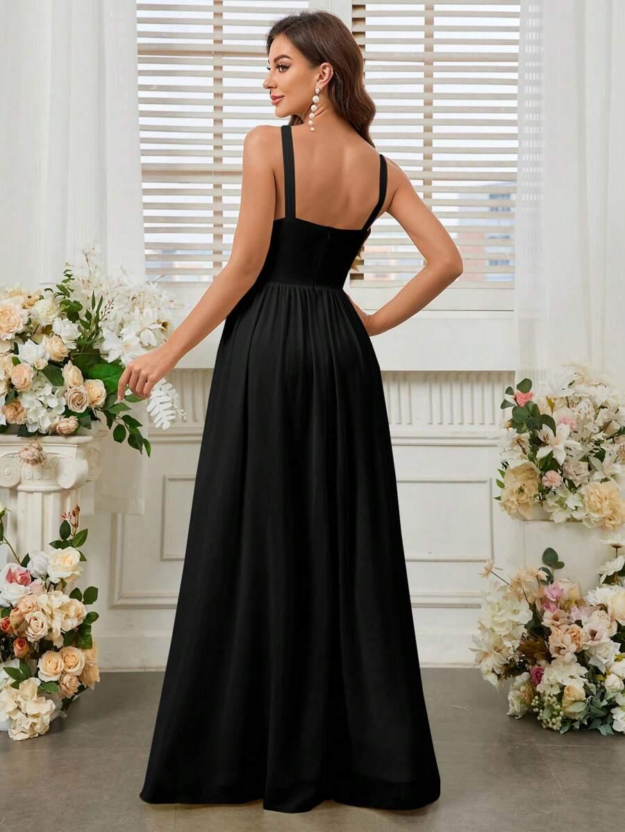 SHEIN CZARNA MAXI SUKIENKA S06__L