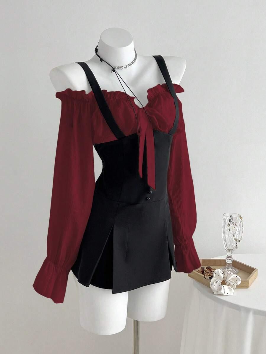 SHEIN MINI SUKIENKA DŁUGI RĘKAW S06__XS