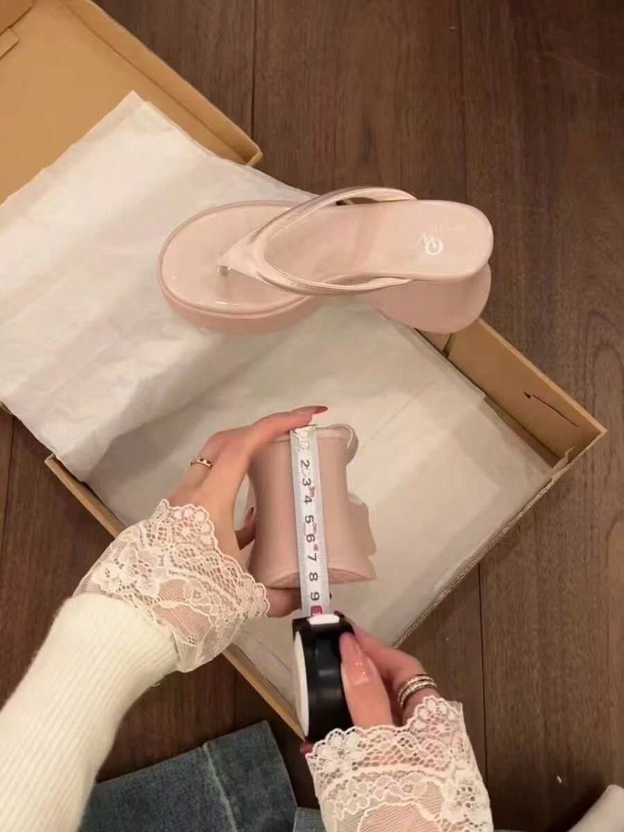 SHEIN RÓŻOWE KLAPKI JAPONKI S06__36