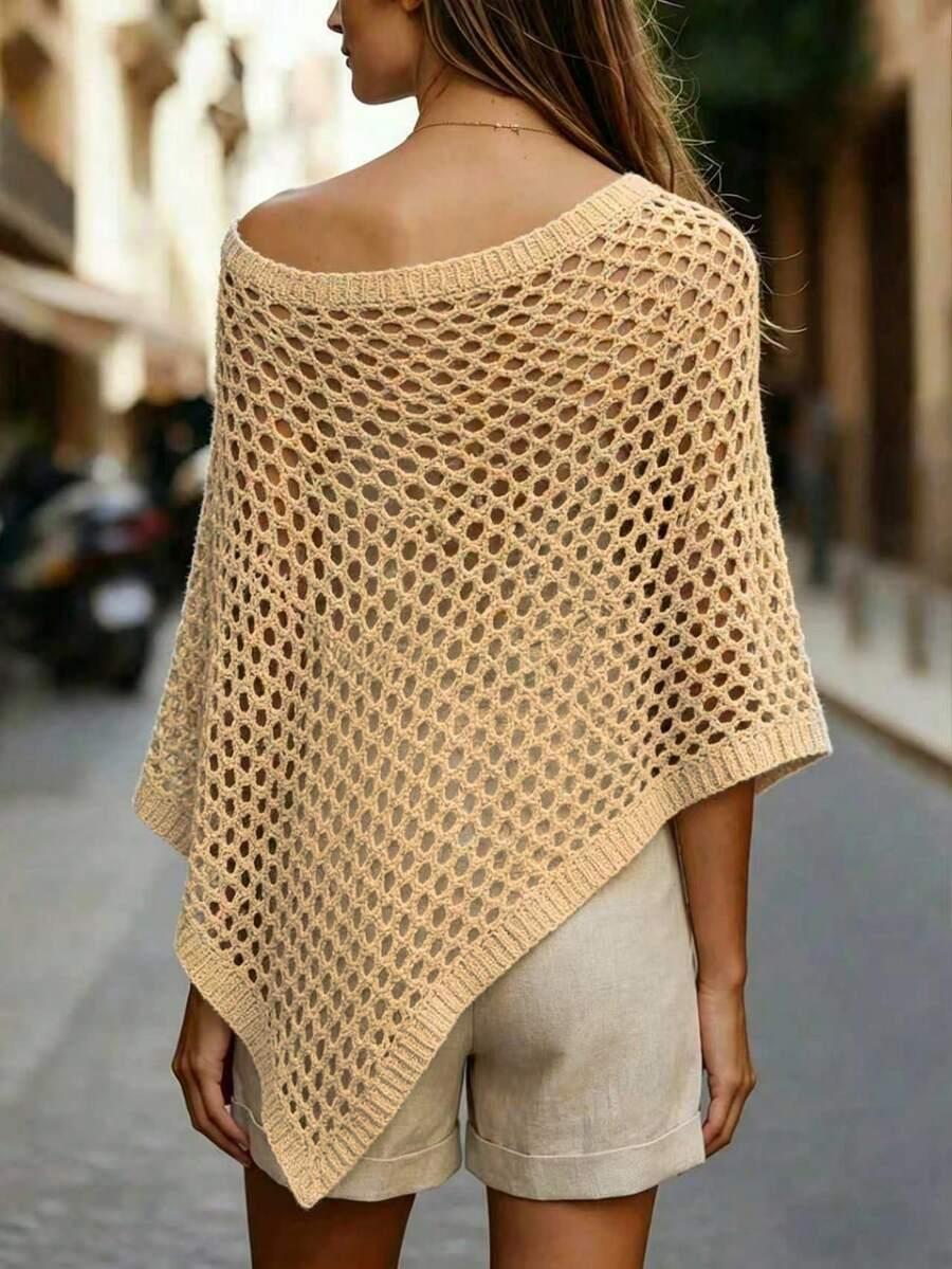 SHEIN BEŻOWY TOP SIATECZKA S06__XL