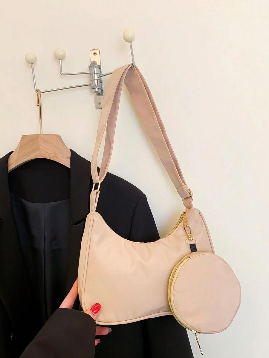 SHEIN BEŻOWA TOREBKA NA RAMIĘ S07__23X18CM