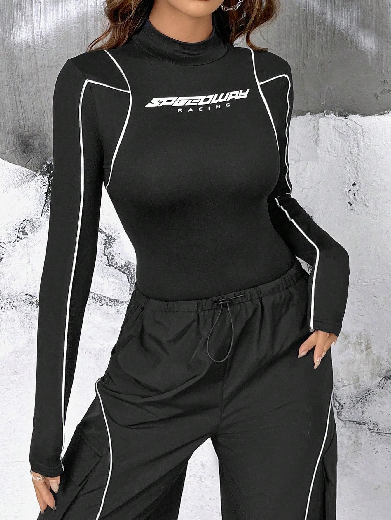 SHEIN CZARNE BODY DŁUGI RĘKAW S06__S