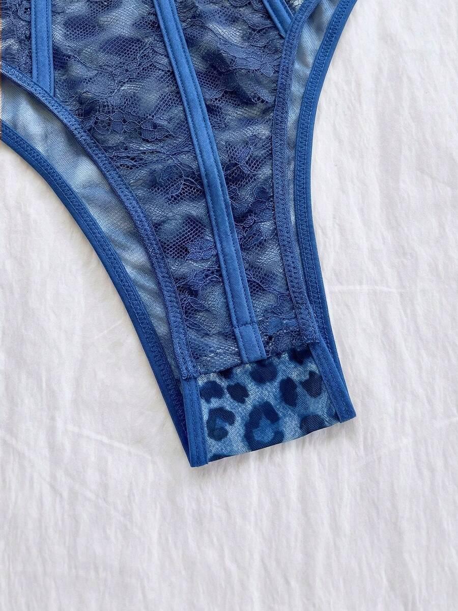 SOLEIA NIEBIESKIE BODY NA RAMIĄCZKACH S06__M