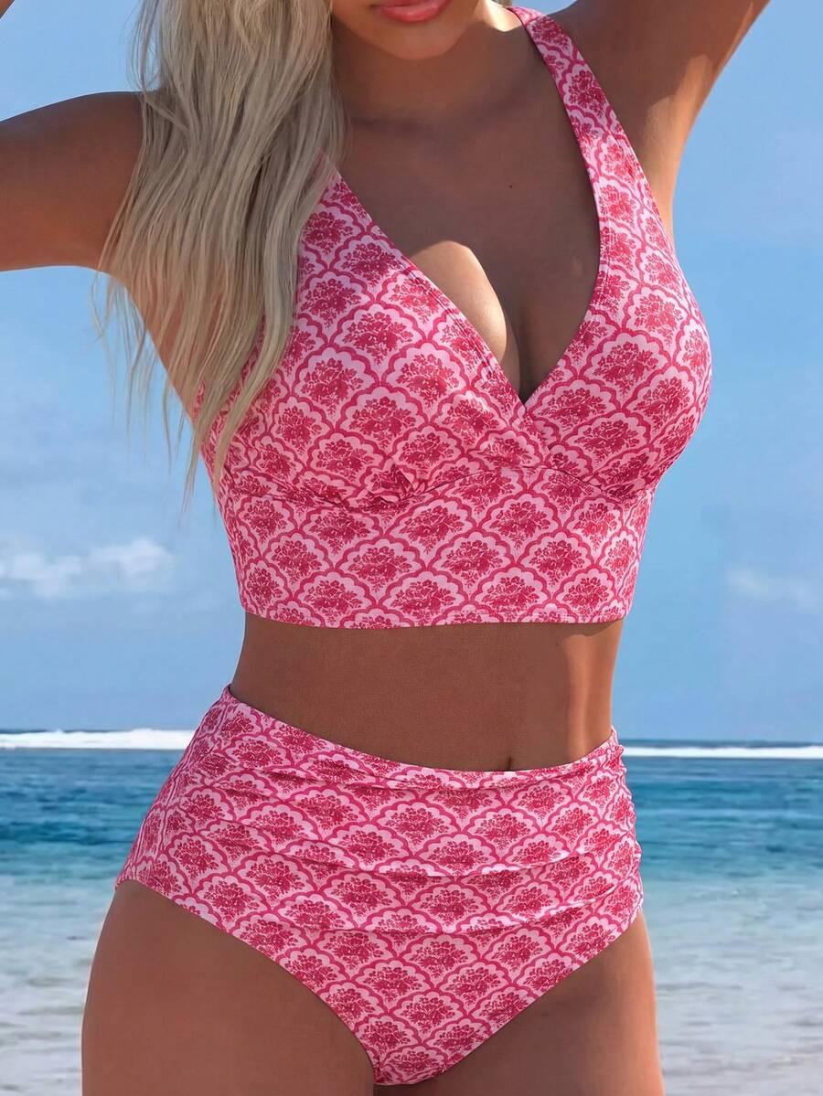 SHEIN DWUCZĘŚCIOWY STRÓJ KĄPIELOWY S09__L