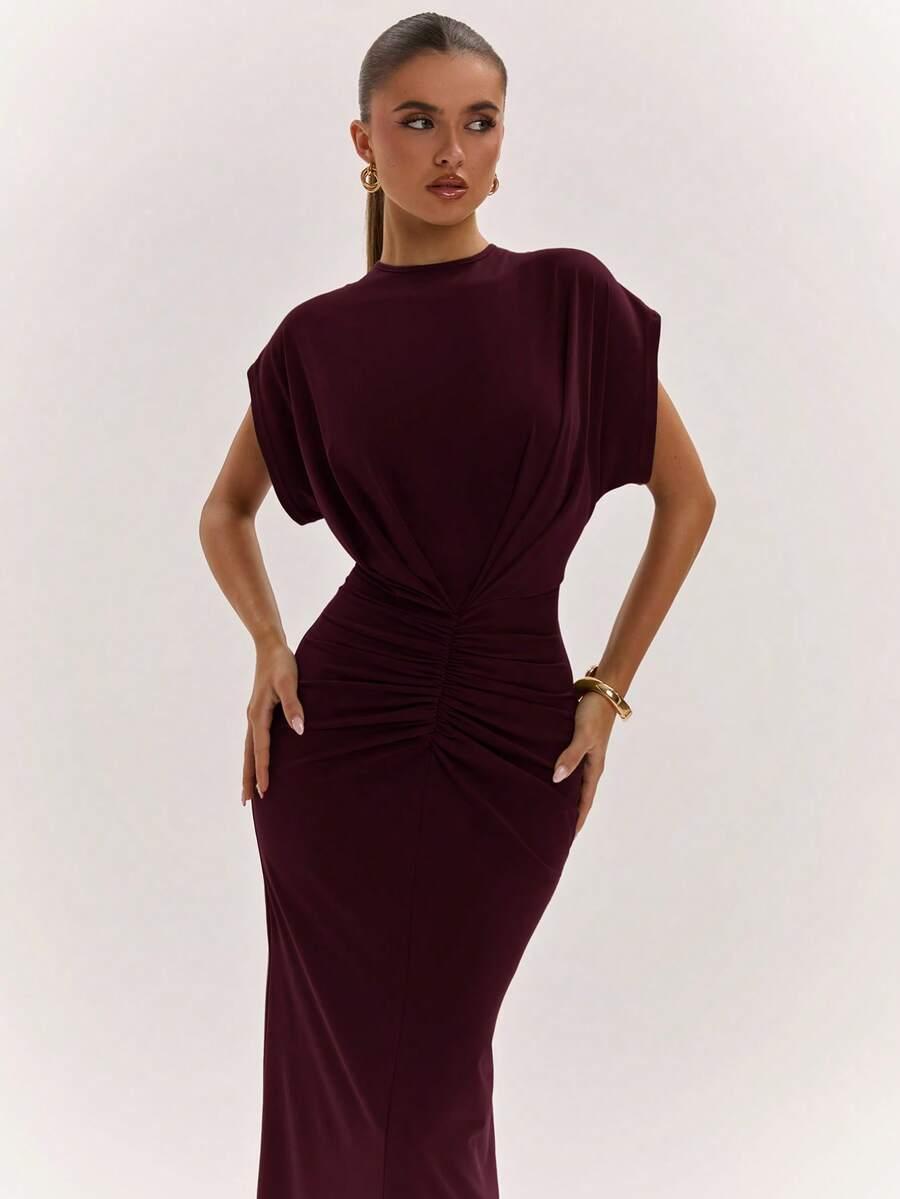 SHEIN FIOLETOWA MAXI SUKIENKA S06__L