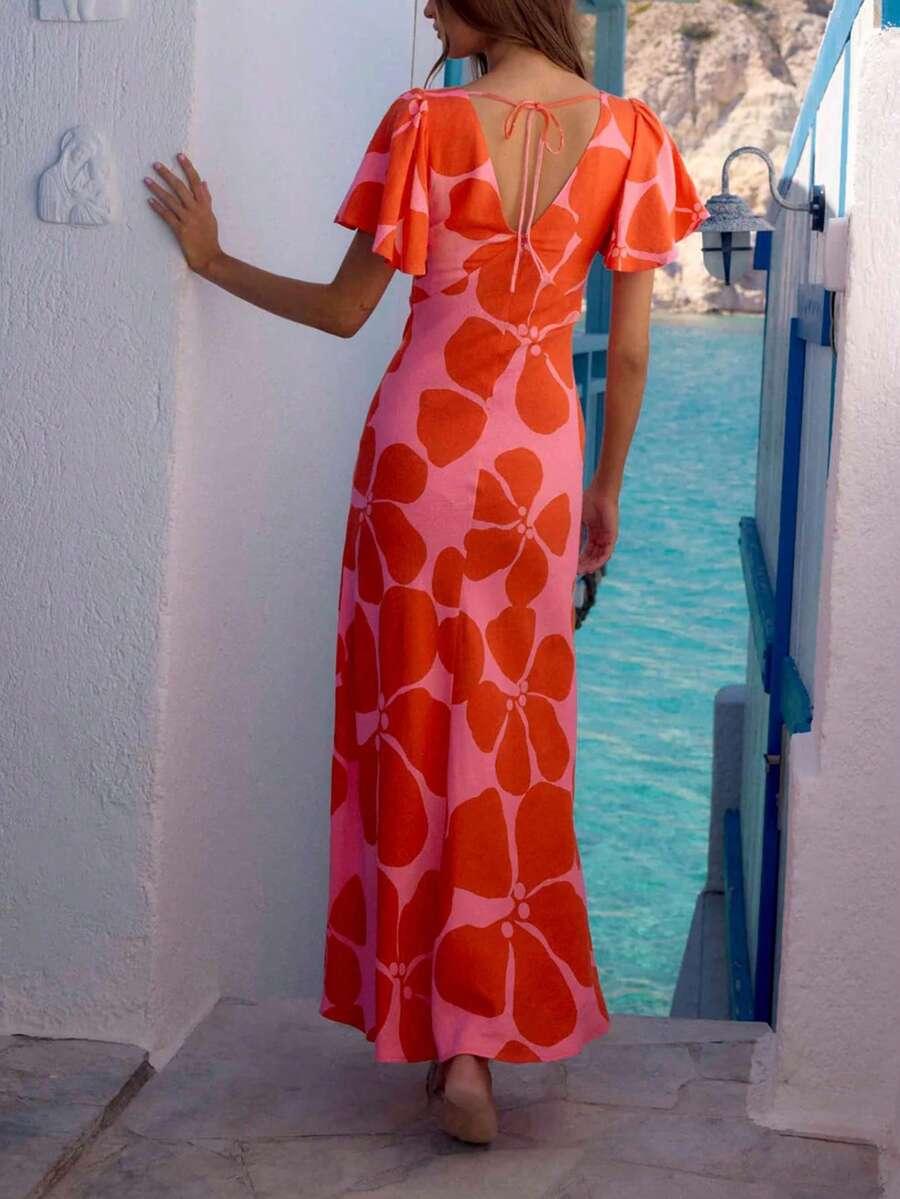 SHEIN SUKIENKA Z KRÓTKIM RĘKAWEM S09__L